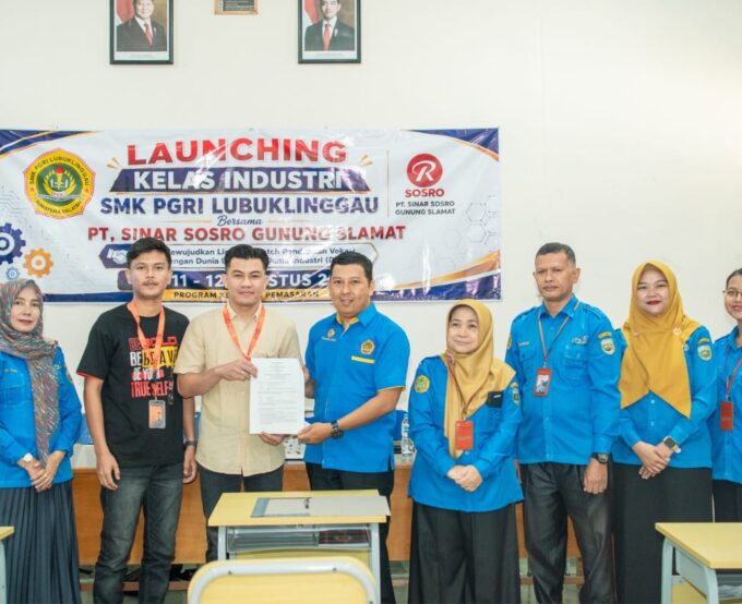 SMK PGRI Lubuklinggau Launching Kelas Industri Bersama PT. Sinar Sosro Gunung Slamat, Wujudkan Link and Match Pendidikan Vokasi dengan DUDI